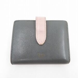 Celine Strap Bifold Wallet Gray